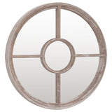 Garden Mirror Sand 60x4 cm Iron Round for Outdoor Use 318359