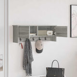 Wall-Mounted Coat Rack with Shelf Grey Sonoma 80 x 20 x 30 cm 874344