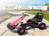 Kids Pedal Go Kart with Adjustable Seat, EVA Tyres, Manual Clutch, Brake, Go Kart for Kids 3-8 T3398P422451