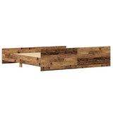 Bed Frame with Headboard Old wood 200 x 200 cm Engineered wood 3329303
