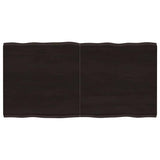 Table Top Dark Brown 120x60x cm Treated Solid Wood Live Edge 364026