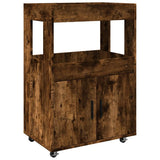 Bar Cart Smoked Oak 60x39.5x89 cm Engineered Wood 848273