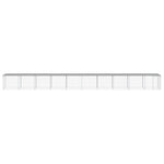 Chicken Cage with Roof Light Grey 1003x98x90 cm Galvanised Steel 3189058