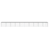 Chicken Cage with Roof Light Grey 1003x98x90 cm Galvanised Steel 3189058