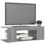 ZNTS TV Cabinet with LED Lights Grey Sonoma 90x39x30 cm 822666
