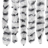 Fly Curtain Light Grey and Dark Grey 100x200 cm Chenille 377397