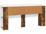 Headboard Cabinet with Storage Smoked Oak Engineered Wood 8001287