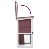 170832 Outdoor Rabbit Hutch 1 Door Brown Wood