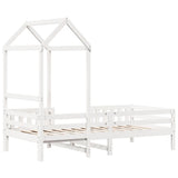 Bed Frame with Roof without Mattress White 75x190 cm Small Single 3282169