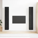TV Cabinet Set Wall-mounted 4 pcs Black oak 30.5 x 30 x 90 cm 3393568
