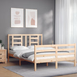 Bed Frame without Mattress 140x190 cm Solid Wood 3194681