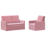 Sofa Set 2 pcs Pink Velvet 3433194