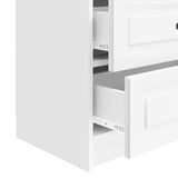 Bedside Cabinet High Gloss White 62 x 34.5 x 44.5 cm 895699