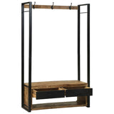 Clothes Rack Brown 110 x 40 x 179 cm Solid Mango wood 4015963