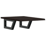 Basin Shelf Wall Mounted Steel and Solid Wood Oak 3302579