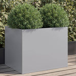 ZNTS Planter Silver 62x47x46 cm Galvanised Steel 841606