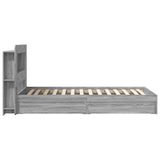 Bed Frame with Storage Grey Sonoma 90 x 190 cm Engineered Wood 3433626