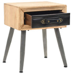 Bedside Table Solid Fir Wood 43x38x50 cm 245775
