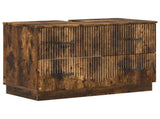 2 Piece Bathroom Cabinet Set HOORN Smoked Oak Engineered Wood 3417554