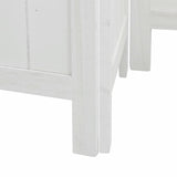 Room Divider 4 Panels White Solid Wood Paulownia 358723