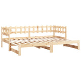 Pull-out Day Bed without Mattress 2x cm Solid Wood Pine 820771