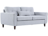 2 Seater Sofa with Spring Cushion, Fabric Sofa with Wooden Legs, Modern Love Seat for Living Room, T3398P344487