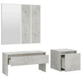 Hallway Furniture Set Concrete Grey Engineered Wood 3082048