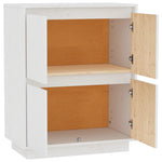 Sideboard White 60x34x75 cm Solid Wood Pine 813376