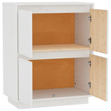 Sideboard White 60x34x75 cm Solid Wood Pine 813376
