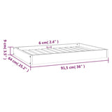 Dog Bed White 91.5x64x9 cm Solid Wood Pine 820862