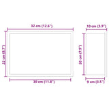 Shower Niche White 30 x 20 x 9.5 cm Stainless Steel 42012661
