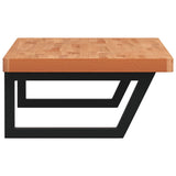 Basin Shelf Wall Mounted Steel and Solid Wood Beech 3302447