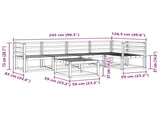 Outdoor Sofa Set 6 pcs Natural Solid Acacia Wood 3366412