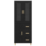 Highboard Black Oak 34.5 x 34 x 180 cm Engineered Wood 3416223
