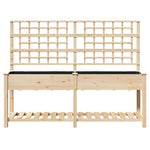 Garden Planter Beige 203.5 x 54 x 152.5 cm Solid fir wood 42006573