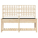 Garden Planter Beige 203.5 x 54 x 152.5 cm Solid fir wood 42006573