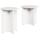 Coffee Table 2 pcs White 873548