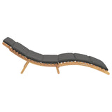 Sun Lounger Dark grey 188 x 55 x 59 cm Solid teak wood 42008390
