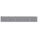 Raised Garden Bed Grey 400 x 80 x 55 cm cold-rolled steel 8006431