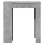 ZNTS Bar Table with Racks Concrete Grey 95x47x103.5 cm Engineered Wood 854385