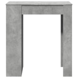 Bar Table with Racks Concrete Grey 95x47x103.5 cm Engineered Wood 854385