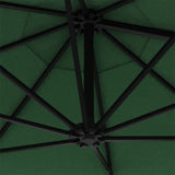 Wall-Mounted Parasol with Metal Pole 300 cm Green 44864
