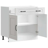 Kitchen Base Cabinet Kalmar High Gloss White Engineered Wood 853499
