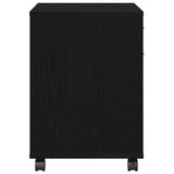 Rolling Cabinet Black Oak 45 x 38 x 54 cm Engineered Wood 862670