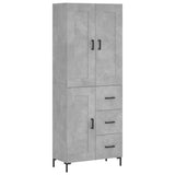 Highboard Concrete Grey 69,5x34x180 cm Engineered Wood 3200005
