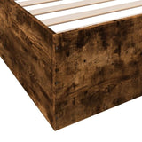 Bed Frame without Mattress Smoked Oak 200x200 cm 3280990