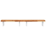 ZNTS Basin Shelf Wall Mounted Steel and Solid Wood Acacia 3302748