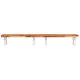 Basin Shelf Wall Mounted Steel and Solid Wood Acacia 3302748