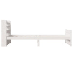 Bed Frame with Headboard without Mattress White 75x190 cm Small Single 3306747