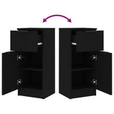 Sideboards 2 pcs Black 30x30x70 cm Engineered Wood 811118